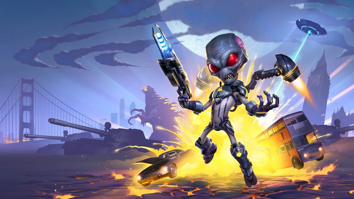 Destroy all humans remake 2020. Игра destroy all humans. Destroy all humans постер. Destroy all humans path of the furon 2. Destroy all humans 2020 обложка.