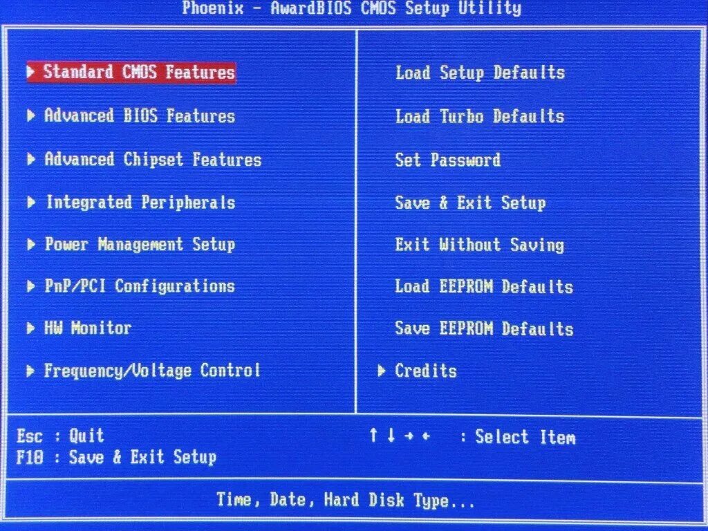 Биос что нажимать. BIOS для материнских плат Gigabit. Окно настроек BIOS. Биос Phoenix v1.0. Award BIOS Standard CMOS features.