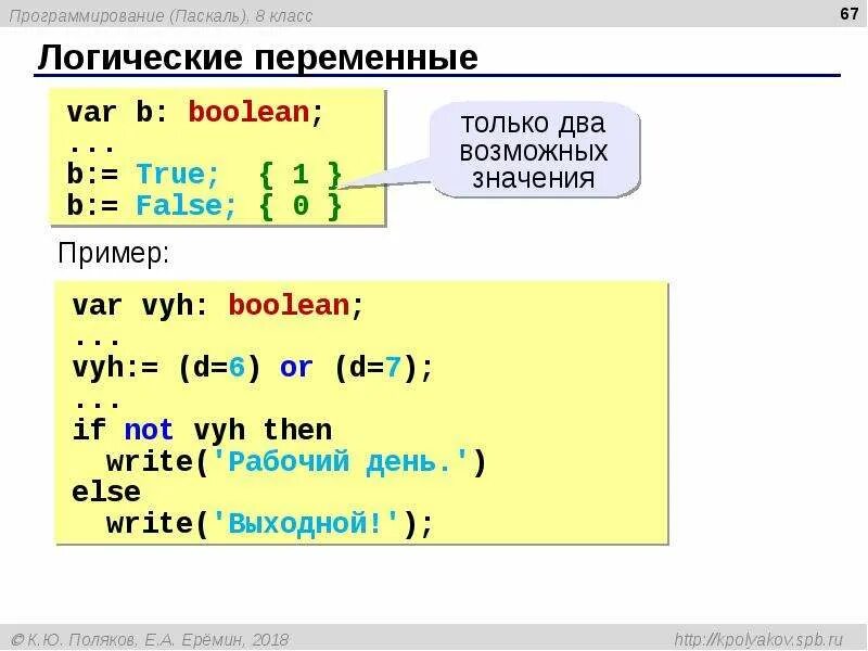 Переменные с двумя возможными значениями. Логические переменные. Логическая переменная в Паскале. Логические переменные в Паскале. Паскаль программирование.