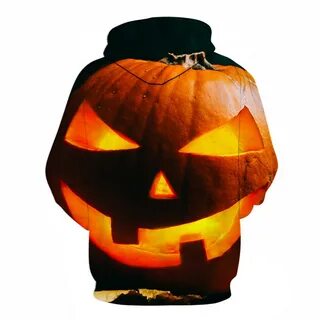 Men's Halloween Evil Pumpkin Skull Variety Printed Hoodie Plus Size Sw...