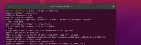 Dump linux