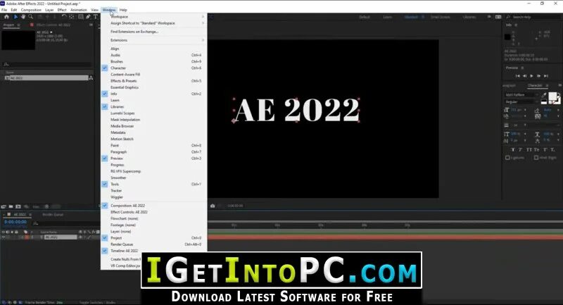 Adobe effects 2022. Adobe after Effects 2022. Adobe after Effects 2022 Eng. Трекер в Adobe after Effects 2022.