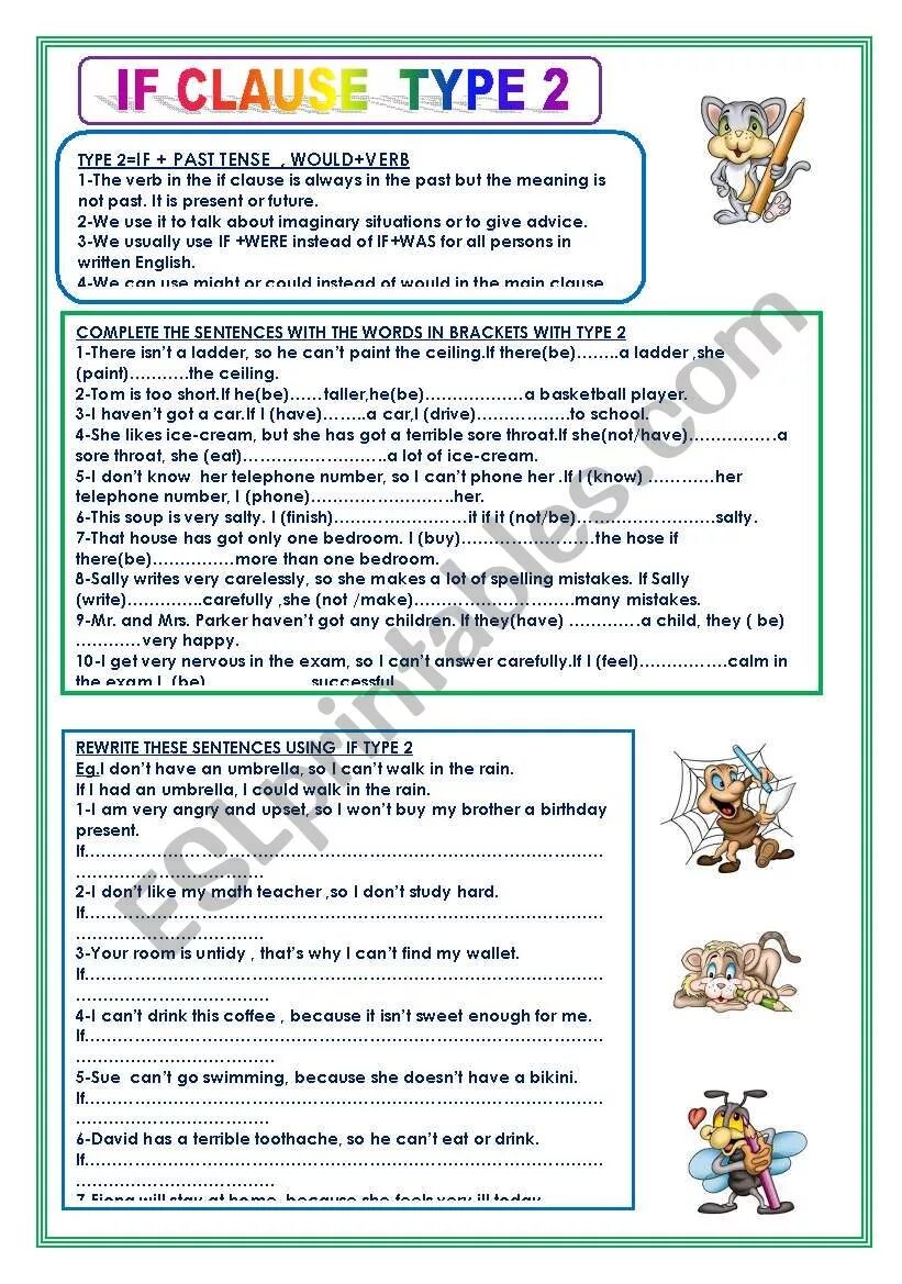 If type 2. If clause type. if clauses упражнения. if clause type 1 and 2. if clause 2.