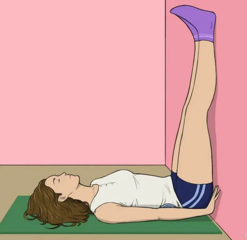 Вверх ногами. Странные позы. Голова свисает с кровати. Ноги кверху на стену. Что если поднимать ноги вверх и лежать.