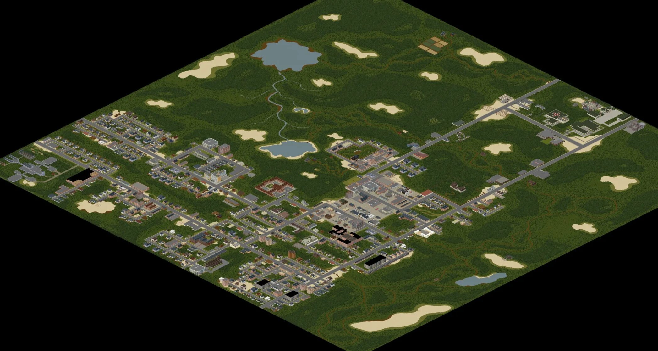Fallen map. Bedford falls project zomboid карта. проджект зомбоид 2025. project zomboid raven creek map. карта project zomboid 40.43 riverside.