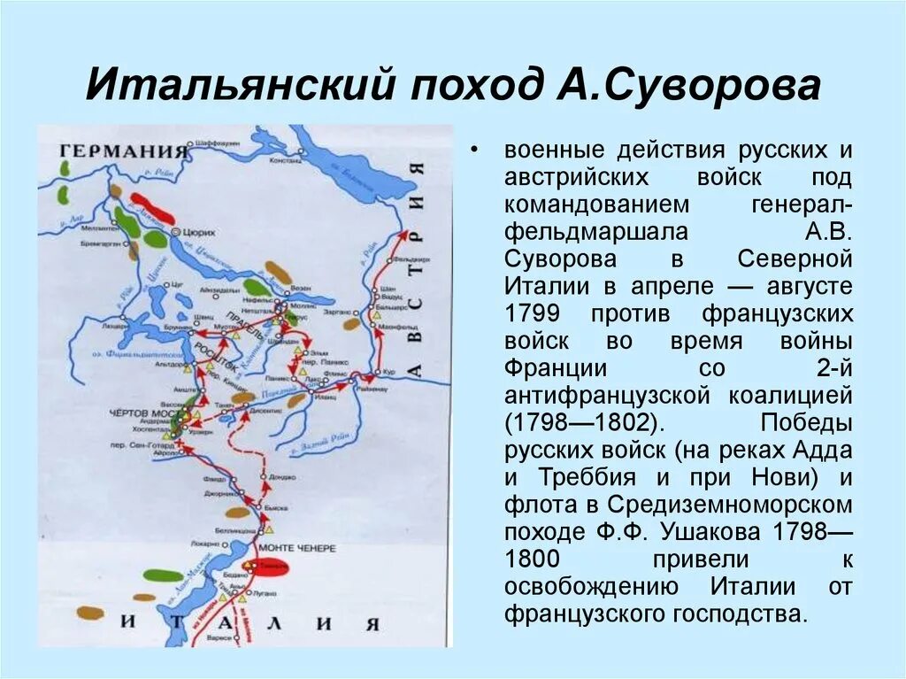 Против кого был поход. Итальянский поход Суворова 1799. Итальянский поход Суворова 1799 кратко. Швейцарский поход Суворова 1799.