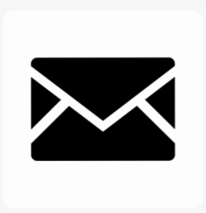 Email Vector Icon. Black and White Mail Illustration. Solid Linear Message Icon 