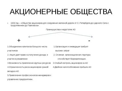 Плюсы оао