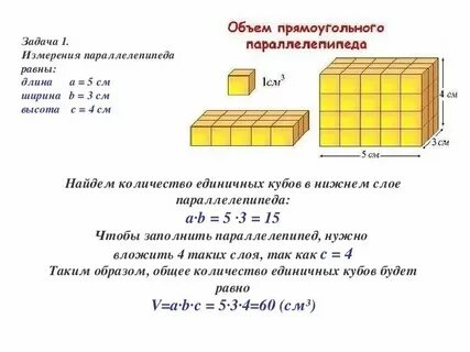 Тема объем 3 класс