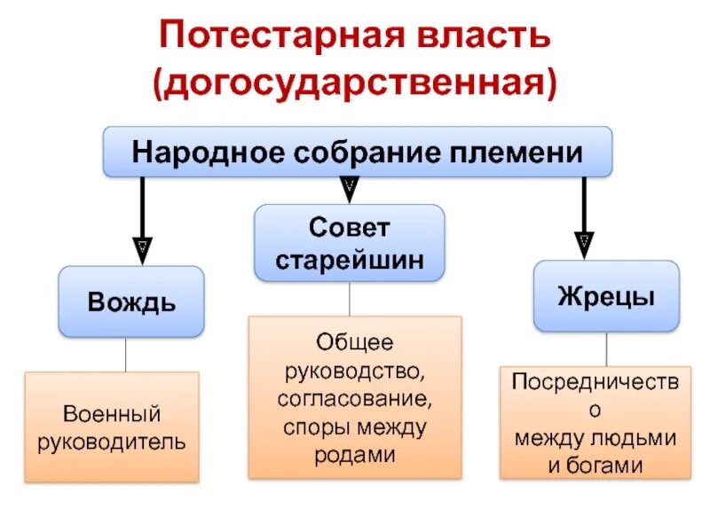 Собрание племени. Потестарная власть. Схема власти в догосударственный период. Догосударственное общество. Потестарная власть.. Характерные черты потестарной власти.