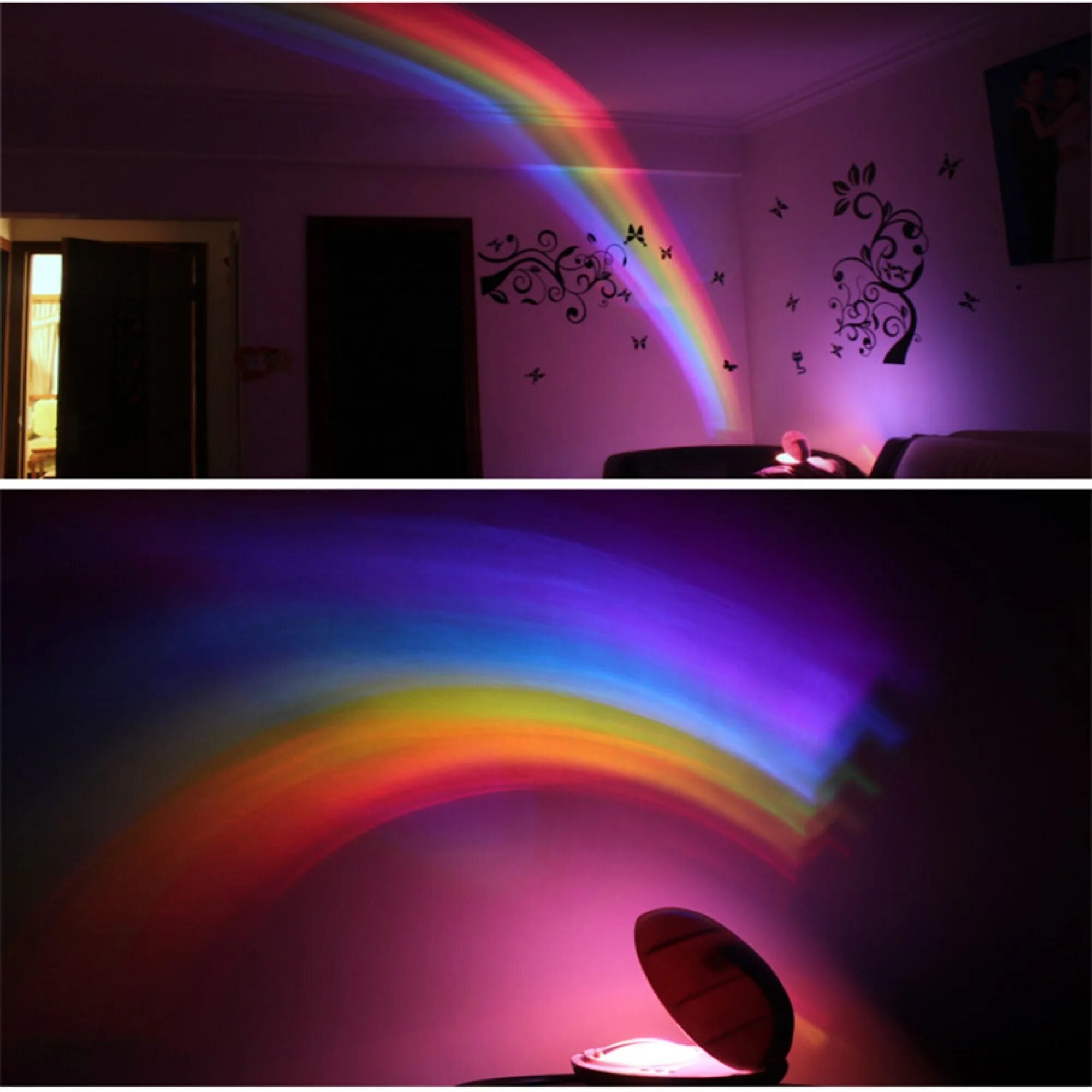 Радужная спальня. Детская радужная спальня. Комната с радужной подсветкой. Радужная комната для девочки подростка. Радуга в детской комнате.