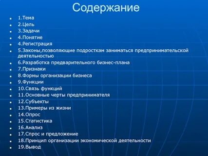План организации жизни