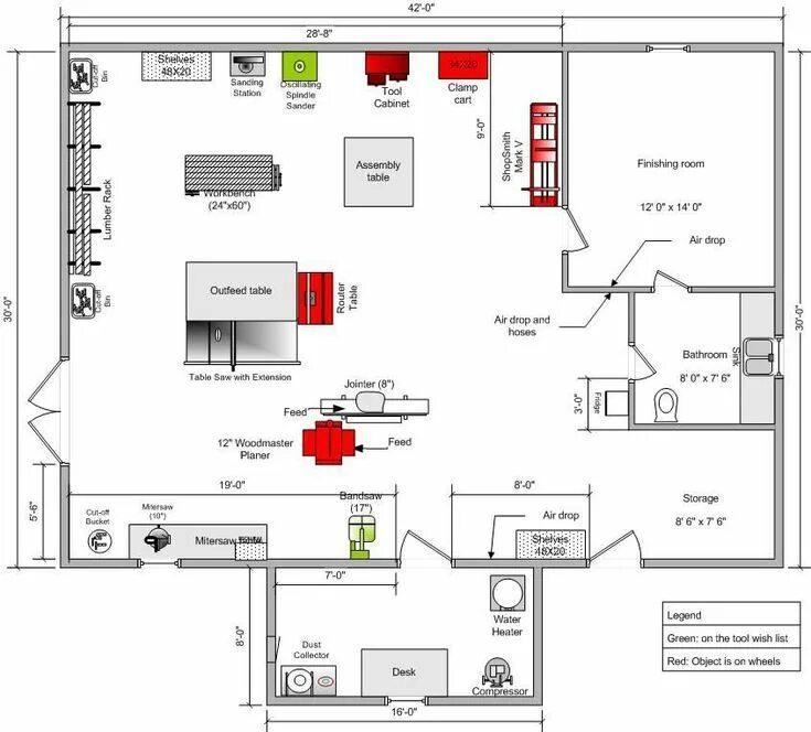 Great Workshop Design & Layout Examples Woodworking Plans Wooden Projects Wood W