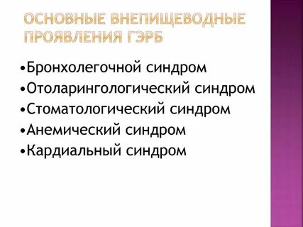 Внепищеводные гэрб