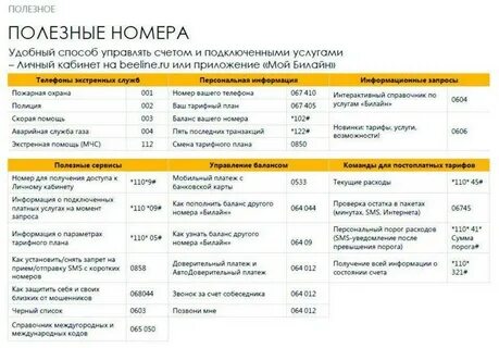 Код узнать номер телефона билайн