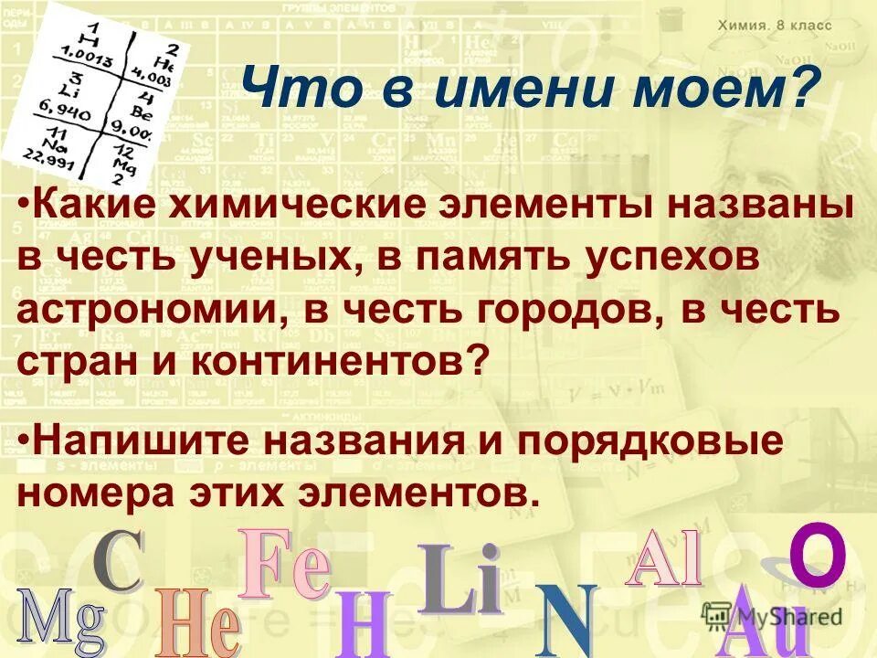 Какие химические элементы названы в честь ученых. Какие химические элементы названы в честь ученых