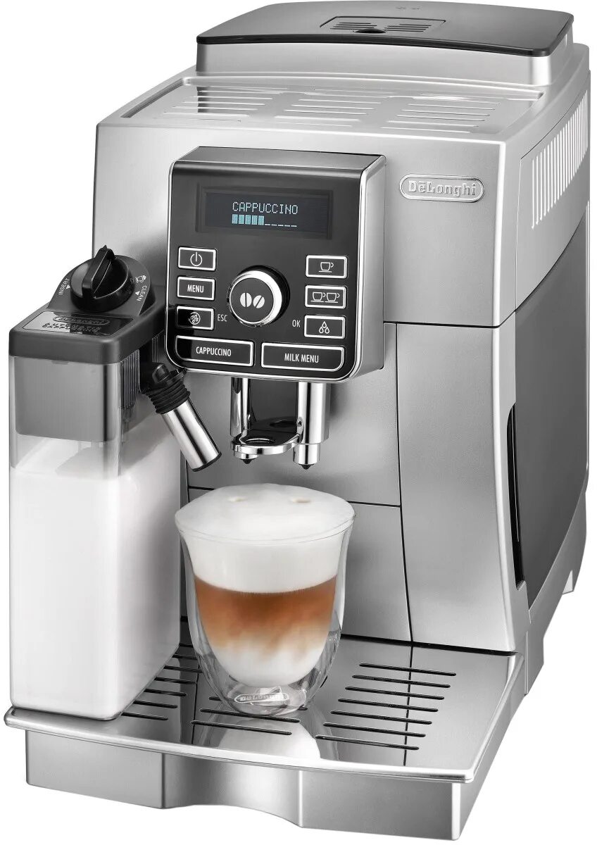 Кофемашина Delonghi 23.460. Кофемашина Delonghi ECAM 25.462. Кофемашина Delonghi ECAM 23.460.S. Кофемашина de'Longhi ECAM 23.460, белый. Какую купить кофемашину для дома для зернового