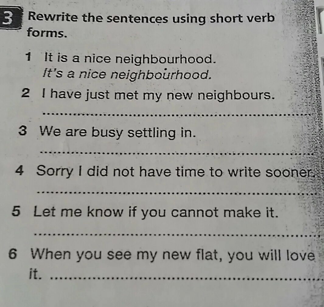 Write the short forms. Rewrite the sentences using. Rewrite the sentences using short. Rewrite the sentences using short forms. Rewrite the sentences using to.