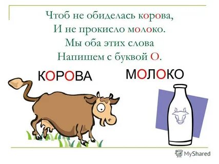 Суффикс слова молока