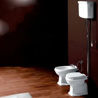 Унитазы высокие напольные с бачком