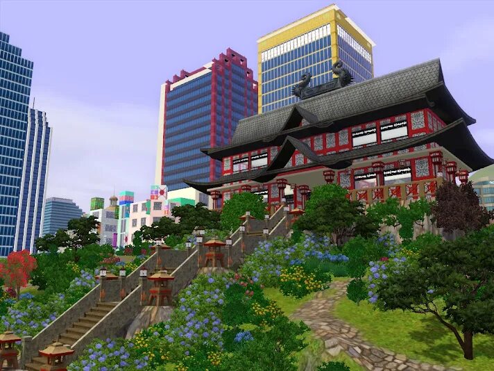 Японские 3д игры. SIMS 3 Tokyo Town. Japanese World. Za11-v3 Japan.