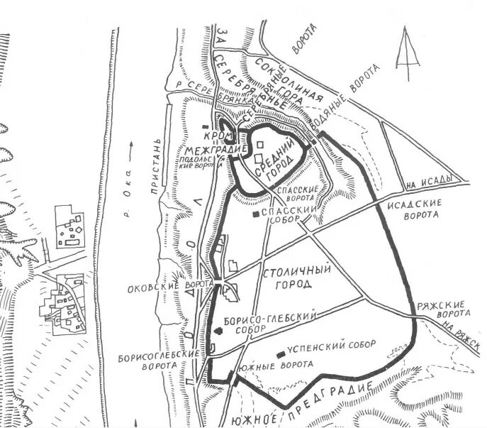 Старая Рязань план городища. Старая Рязань план города. План древней Рязани. Старая Рязань Городище карта Старая. Карта п истории