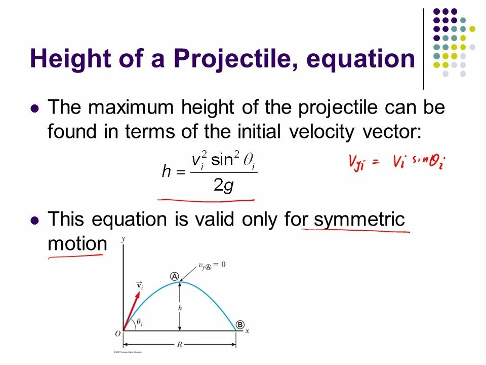 Projectile Motion формулы. Range of projectile. Projectile Motion h Max. Max height Formula.