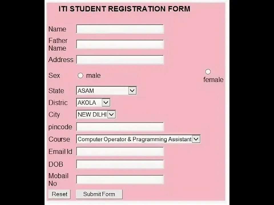 Student registration