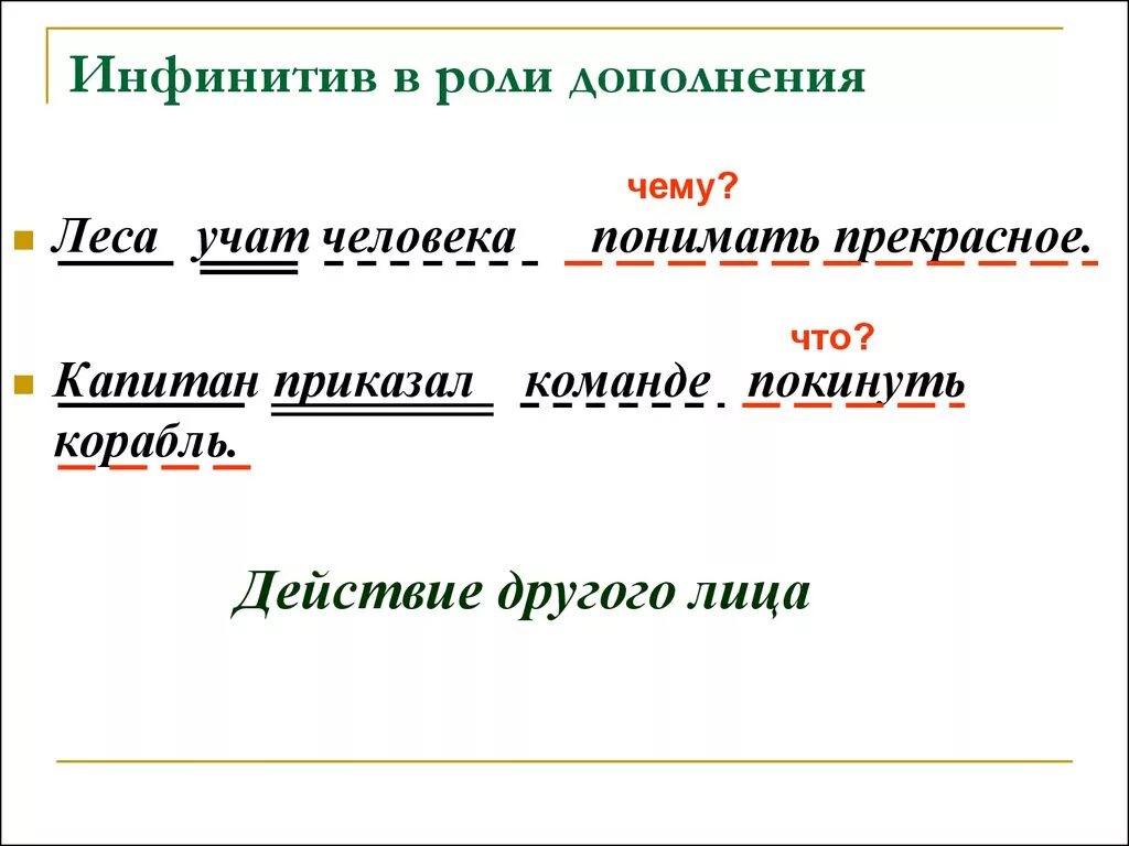 Глагол инфинитив примеры. Инфинитив в роли дополнения. Глагол-инфинитив, выступающий в роли дополнения. Глагол инфинитив в роли дополнения. Инфинитив в функции дополнения.