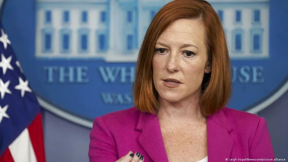 Сша отвергли. Фотография Псаки в 2022 году. Американские СМИ bbc. МИД Украины секретарь. Карикатура Псаки и санкции России.