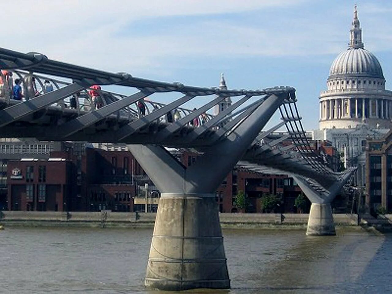 Что такое миллениум. Millennium Bridge в Лондоне Фостер. Лондонского пешеходного моста Миллениум.