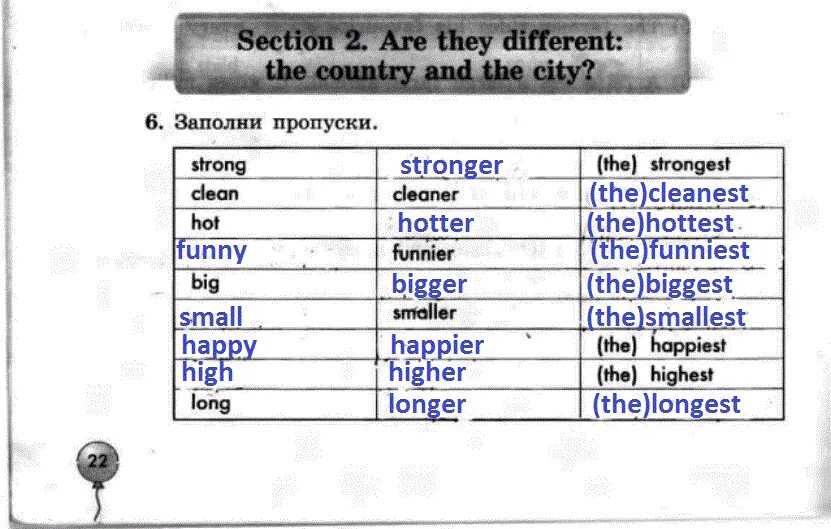 Unit 2 section 2. Заполни таблицу big bigger the biggest. Big the biggest заполни пропуски. Заполните пропуски в таблице Cleaner the cleanest. Биболетова заполни пропуски big..... (The) biggest.