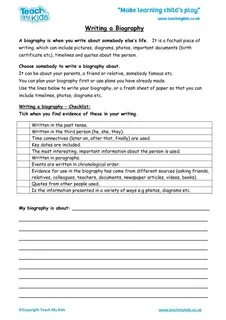 Biography of a writer 5 grade