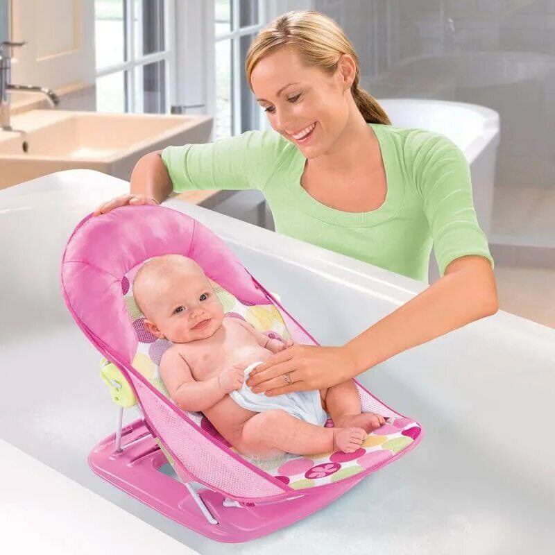 Горка для купания Summer Infant Deluxe Baby Bather. Горка для купания Summer Infant Folding Bath Sling. Шезлонг в ванночку для новорожденных. Ванночка для купания новорожденных с подставкой. Какую ванночку купить