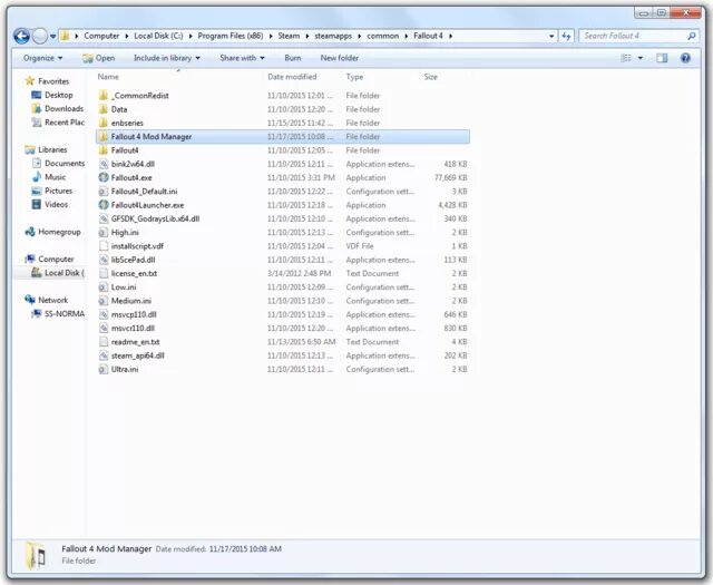 Как устанавливать моды fallout. Корневая папка fallout 4. что такое корневая папка игры fallout. ini file fallout 4. fallout 4 список файлов в корневой папке.