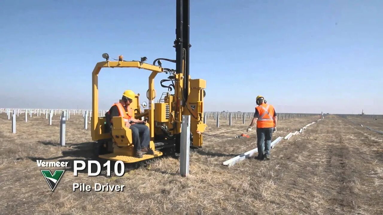 Pile driver. Vermeer pd10. pile driving machine poster.