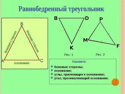 Построить равнобедренный треугольник по двум сторонам