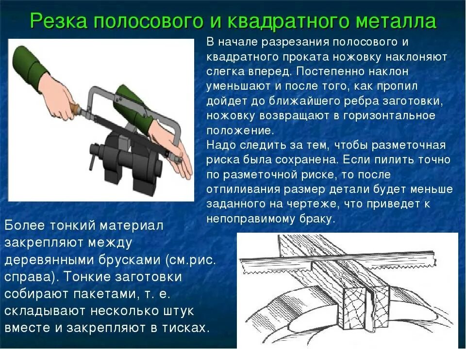 Технология выполнения слесарных работ. Резание металла и пластмасс слесарной ножовкой. приёмы резания металла слесарной ножовкой. резание листового металла инструменты. технология выполнения резки металла ручной ножовкой.
