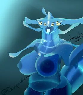 subnautica, alien, anthro, big breasts, big nipples, bioluminescence, breas...