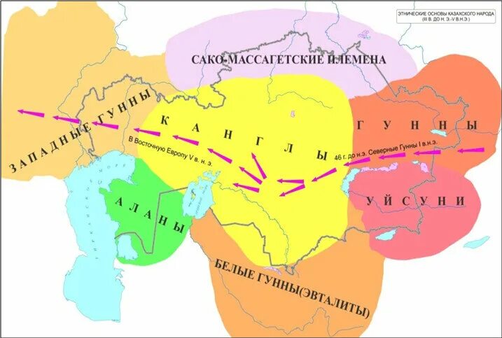 Историческая территория казахстана. Переселение гуннов карта. Карта гунны на территории казахстана. Карта гунны на территории казахстана. Гунны карта расселения.