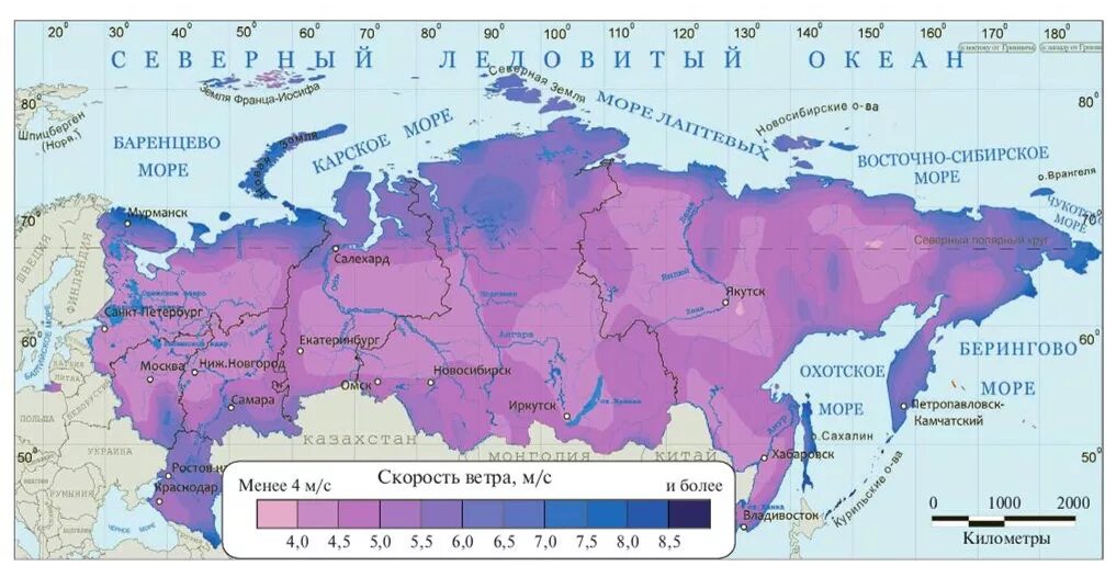 Уровень моря регионов россии. Карта ветрового потенциала России. Карта распределения ветров России. Карта скорости ветров России. Ветровой потенциал России карта.