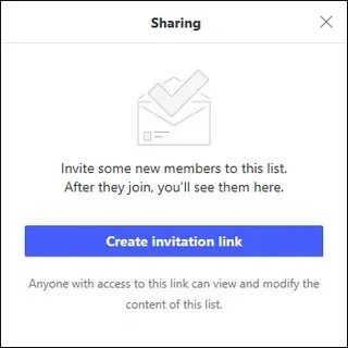 Created invite link