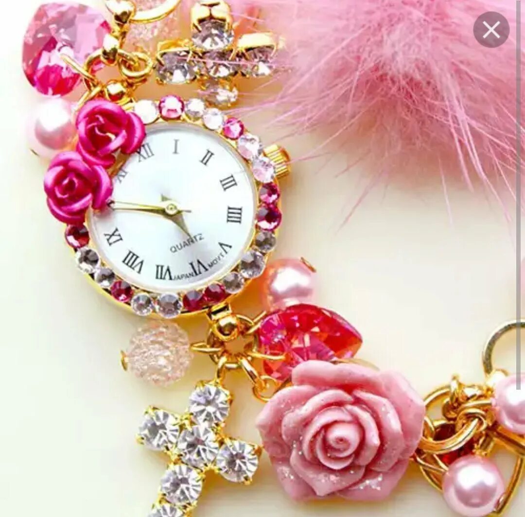 Красивые часы. Розовые часы. Часы и украшения. Часы цветочки наручные.