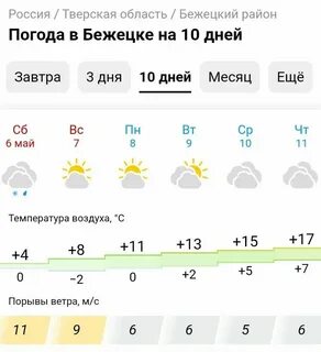 Погода в бежецке на три дня