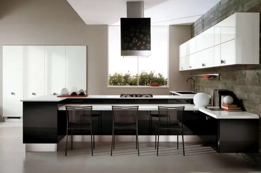 Современная черная кухня. Современные кухни. Черно белая кухня. Черно-белые кухни в интерьере. Кухня в современном стиле.