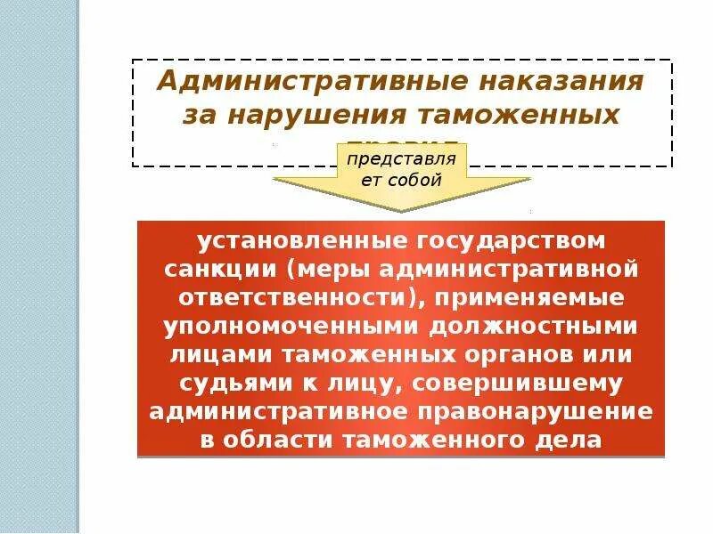 Нарушение таможенных правил. Ответственность за нарушение таможенных правил. 5) Ответственность за нарушение таможенных правил. Виды административных наказаний за нарушение таможенных правил.