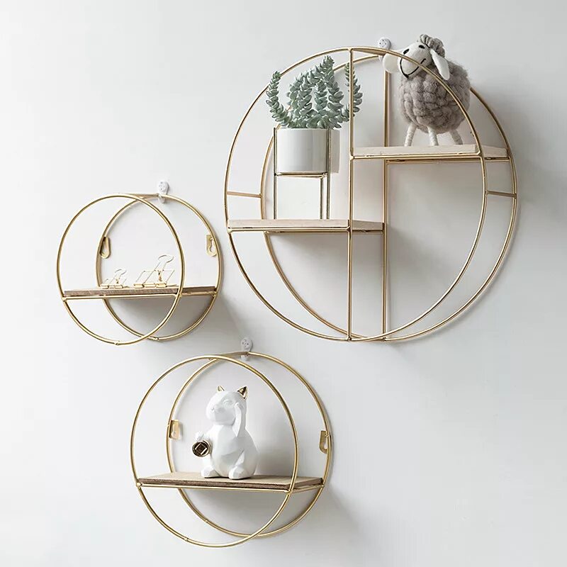 Полка "wall shelf-s (bas wl-001)" белая. Кованый стеллаж для цветов. Декоративные металлические полки. Дизайнерские полки настенные. Настенная полка круг.