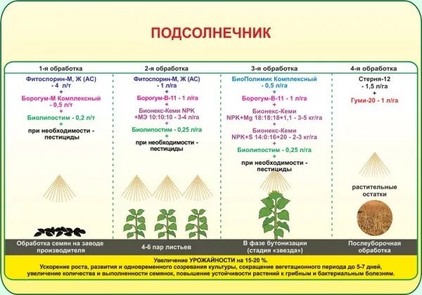 Технология возделывания подсолнечника с сроками таблица Для подсолнечника и сафлора в Алматы (Инструкции) Хазрат Али Акбар, ТОО на Biz