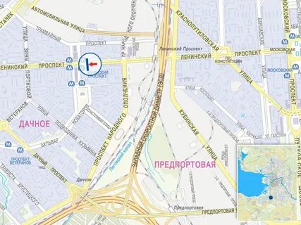 Народного ополчения на карте