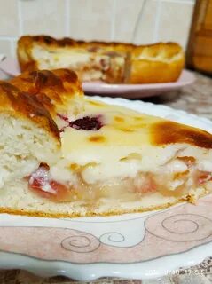 Тесто на сметане с яблоками